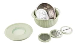 image-Kitchen Fruit Tray Removable Double Layer Fruit And Vegetable Basin Draining Basket Creative Household Rotating Washing Basket