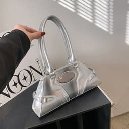 image-New Glossy Metal Fashion Belt Decorative Shoulder Bag