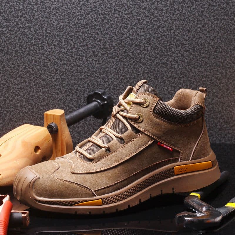 image-Anti Smashing And Anti Piercing Steel Toe Comfortable High Top Insulated Work Shoes