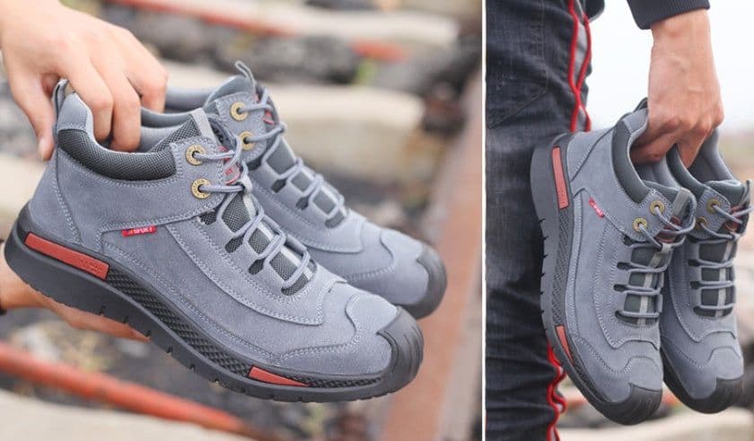 image-Anti Smashing And Anti Piercing Steel Toe Comfortable High Top Insulated Work Shoes