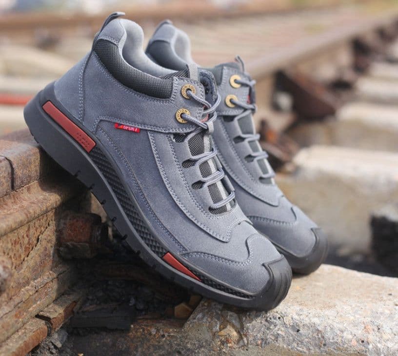 image-Anti Smashing And Anti Piercing Steel Toe Comfortable High Top Insulated Work Shoes