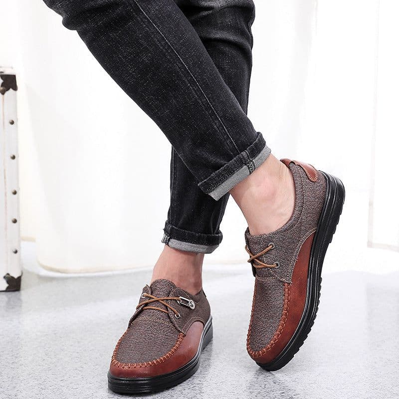 image-Cloth Shoes Middle-aged And Elderly Men's Shoes Lightweight Comfortable Low-top Casual Soft Bottom