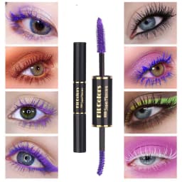 image-Double-headed Color Mascara Thick Curl More Than Waterproof Not Smudge White Eyebrow Dyeing