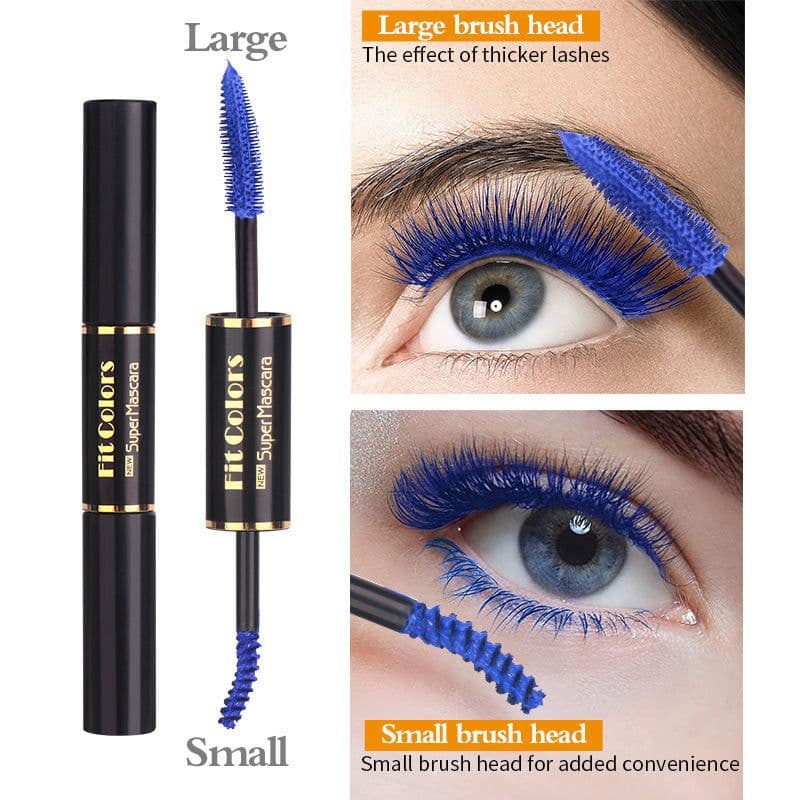 image-Double-headed Color Mascara Thick Curl More Than Waterproof Not Smudge White Eyebrow Dyeing