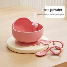 image-Baby Food Supplement Drink Soup Drink Water Silicone Straw