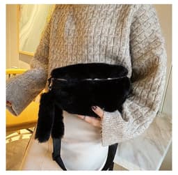 image-Women's Fashion Shoulder Fur Messenger Bag