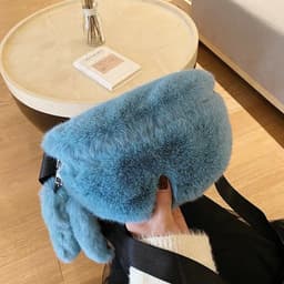 image-Women's Fashion Shoulder Fur Messenger Bag