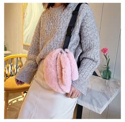 image-Women's Fashion Shoulder Fur Messenger Bag