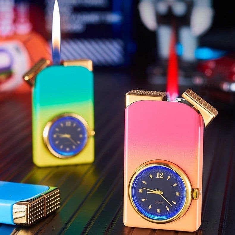 image-Double Flame Dial Gas Lighters Creative