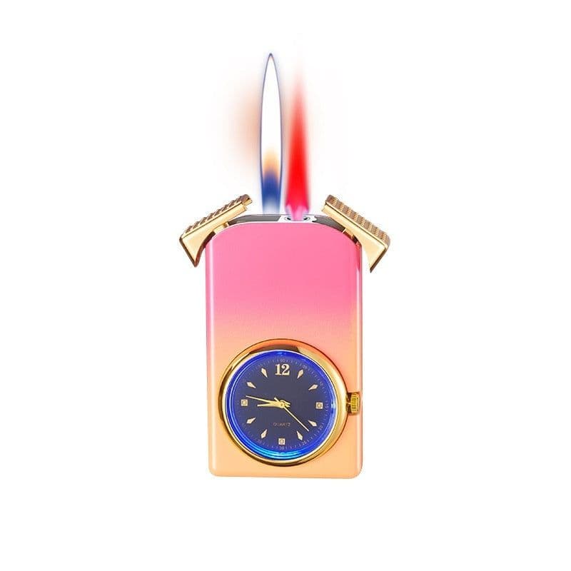 image-Double Flame Dial Gas Lighters Creative
