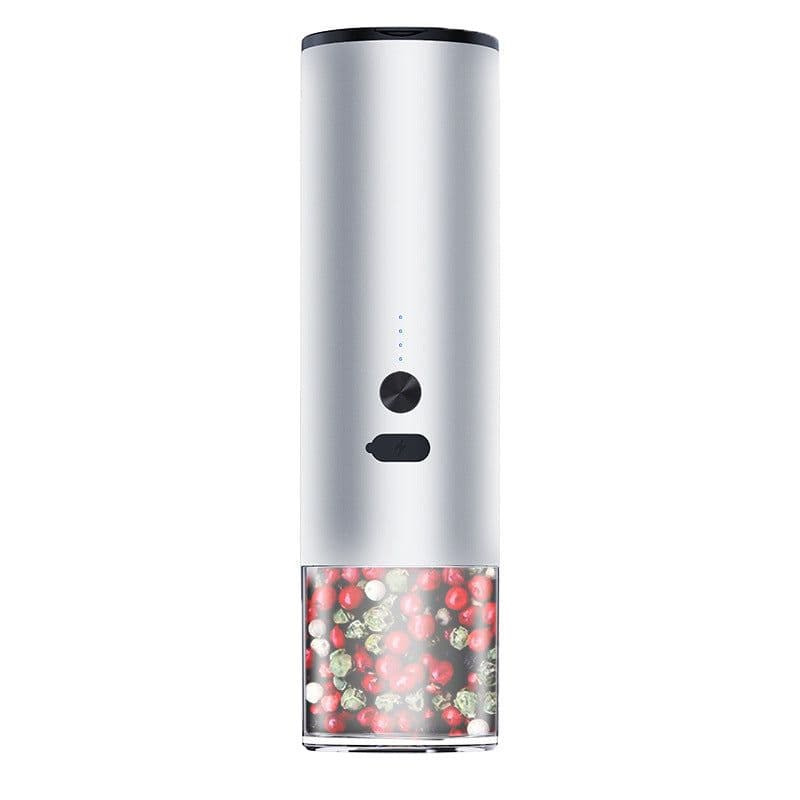 image-Electric Food Corn Soybean Salt And Pepper Grinder Mill Machine Rechargeable Electric Pepper And Salt Grinder Set With LED Kitchen Gadgets