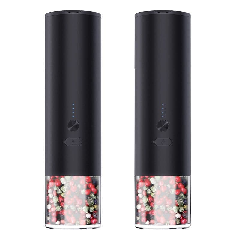 image-Electric Food Corn Soybean Salt And Pepper Grinder Mill Machine Rechargeable Electric Pepper And Salt Grinder Set With LED Kitchen Gadgets