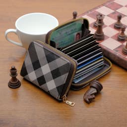 image-Credit Card Cover Women's Mini Purse Large Capacity Zipper Position Anti-degaussing Card Holder