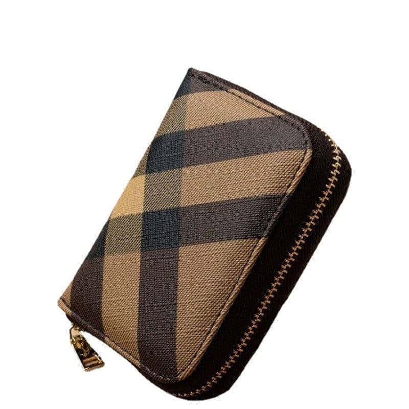 image-Credit Card Cover Women's Mini Purse Large Capacity Zipper Position Anti-degaussing Card Holder