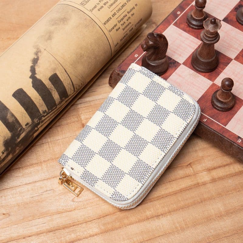 image-Credit Card Cover Women's Mini Purse Large Capacity Zipper Position Anti-degaussing Card Holder
