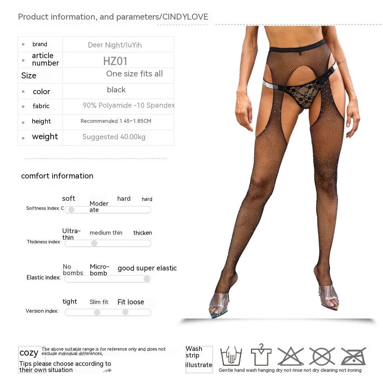 image-Pantyhose With Diamond Fishnet Mesh Stockings Lady Sexy Skinny Hollow-out Hot Diamond