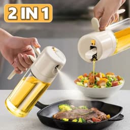 image-2 In 1 Oil Sprayer Bottle BBQ Cooking Oil Dispenser Olive Oil Pourers Sprayer Kitchen Baking Oil Mister Vinegar Bottle