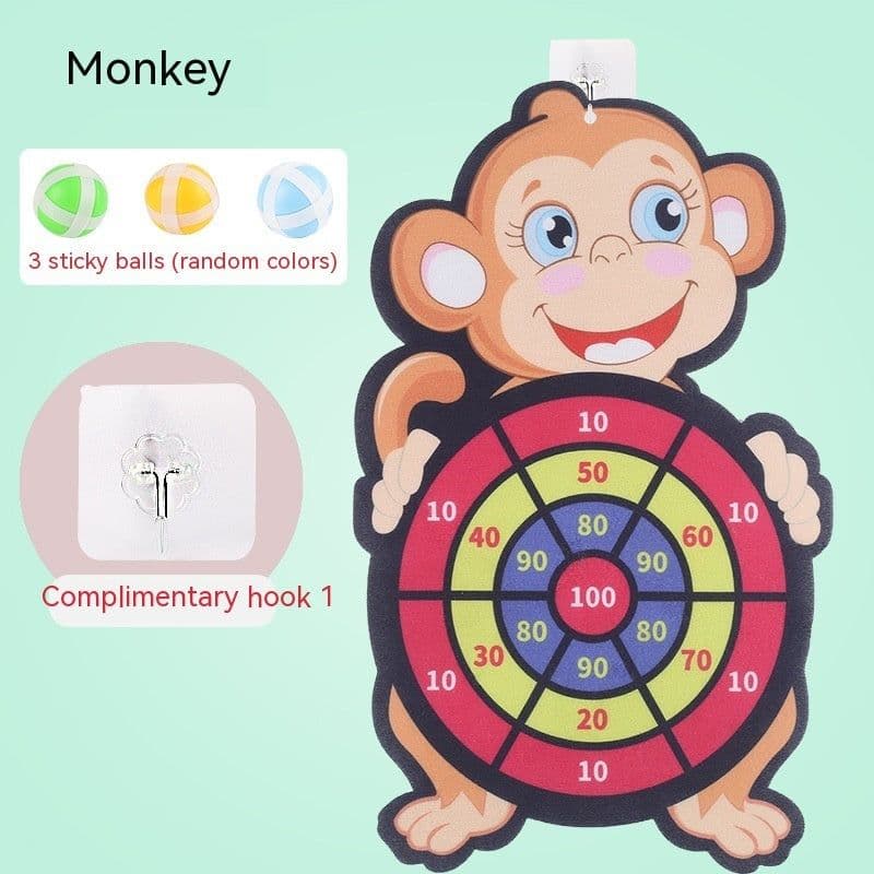 image-Children's Toy Sticky Ball Dart Plate Throwing