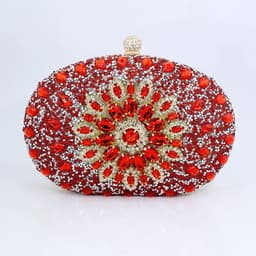 image-New Sunflower Diamond Evening Bag Women's Cheongsam Formal Dress Evening Handbag