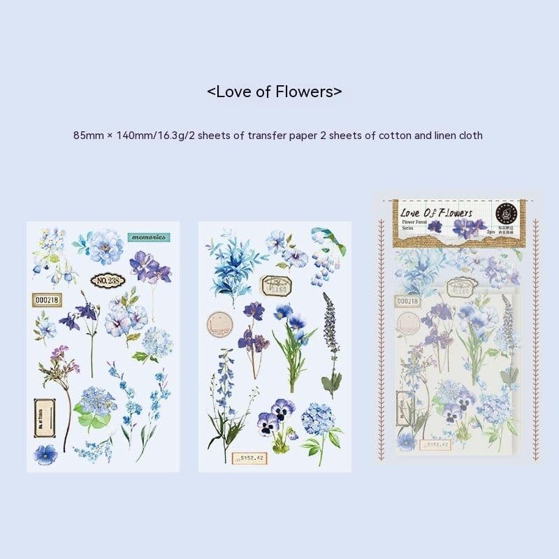 image-Huazhisen Series Sticker Material Pack Art Style Forest Label