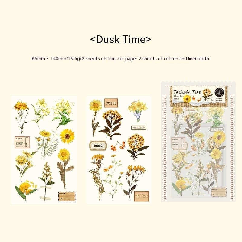 image-Huazhisen Series Sticker Material Pack Art Style Forest Label