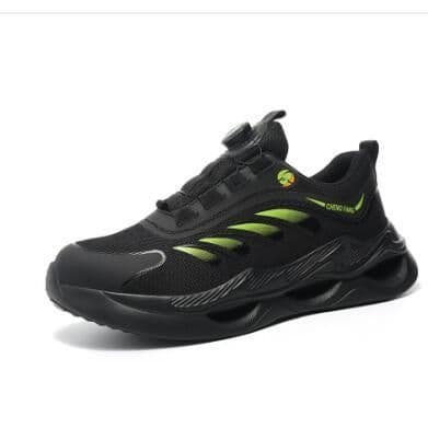 image-Cross-border Arrival Button Flying Woven Labor Protection Shoes Steel Toe Cap