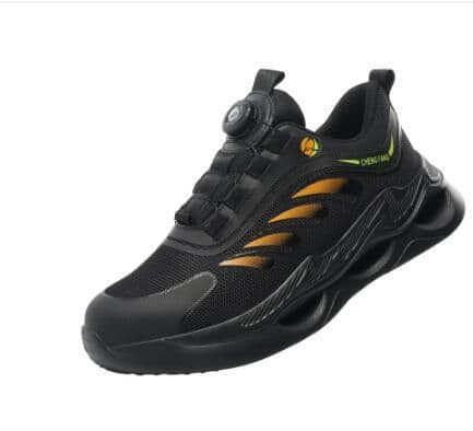 image-Cross-border Arrival Button Flying Woven Labor Protection Shoes Steel Toe Cap
