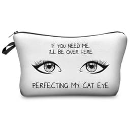 image-Letter Print Women's Cosmetic Clutch Multifunctional Storage Bag