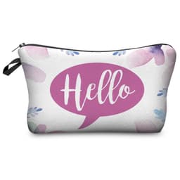image-Letter Print Women's Cosmetic Clutch Multifunctional Storage Bag