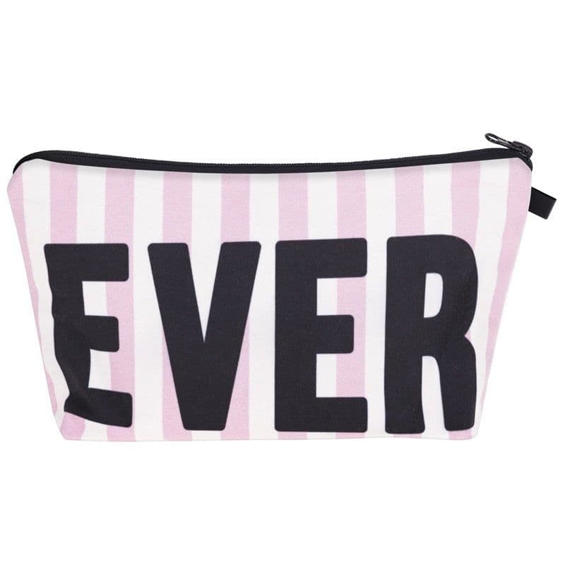 image-Letter Print Women's Cosmetic Clutch Multifunctional Storage Bag