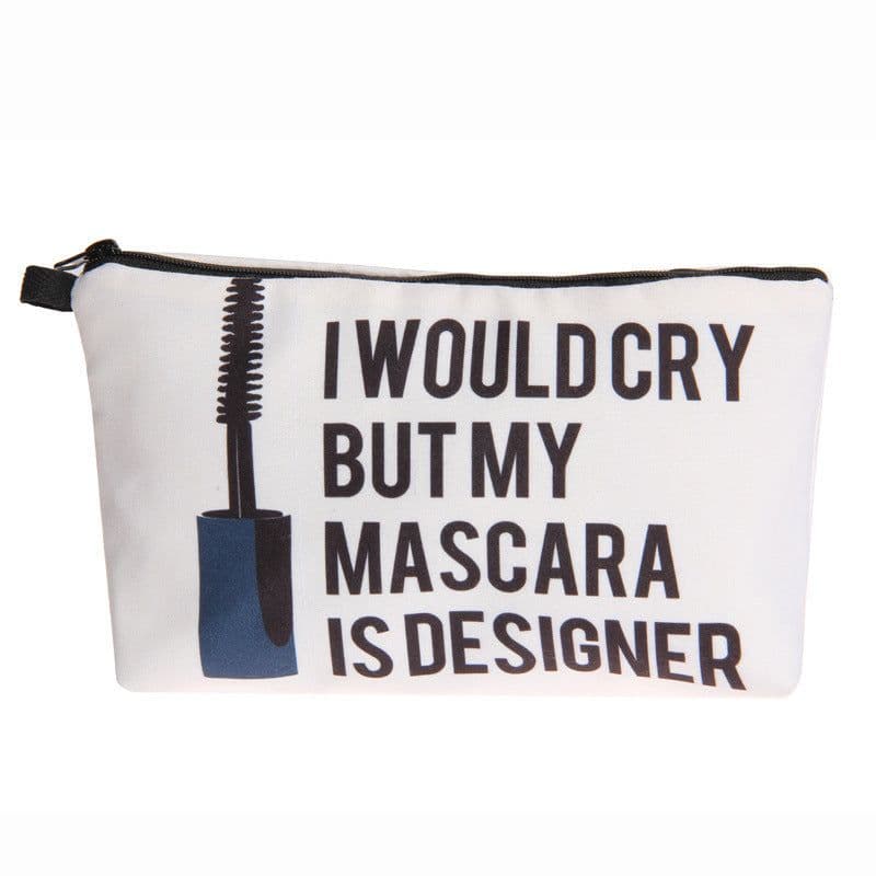 image-Letter Print Women's Cosmetic Clutch Multifunctional Storage Bag