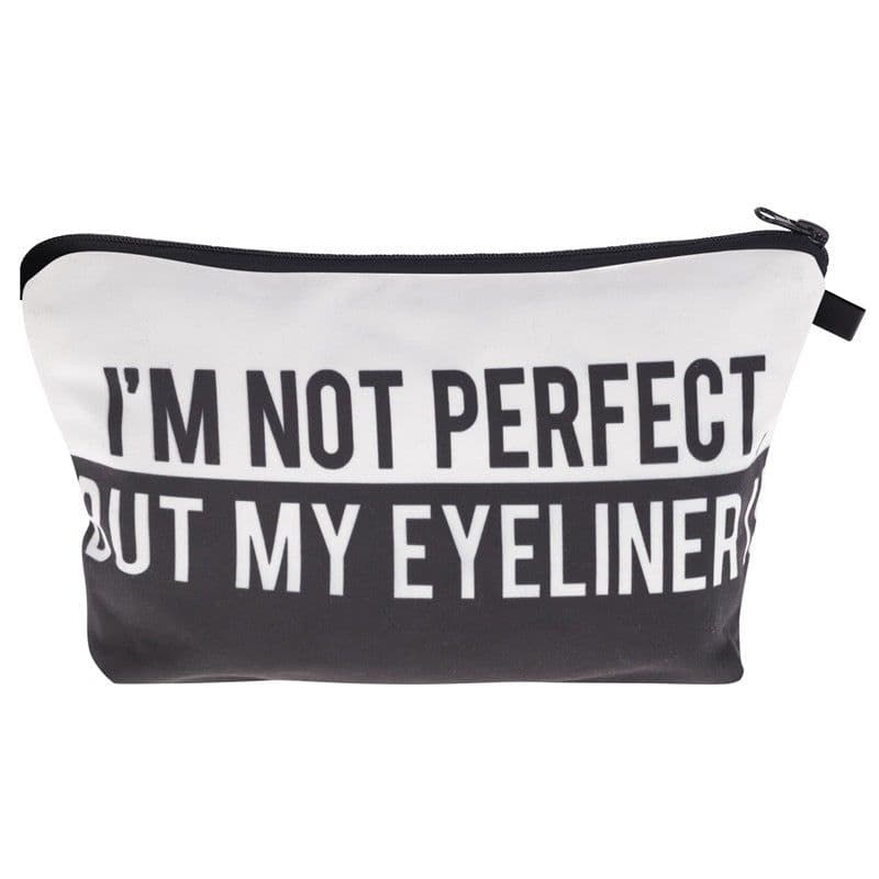 image-Letter Print Women's Cosmetic Clutch Multifunctional Storage Bag
