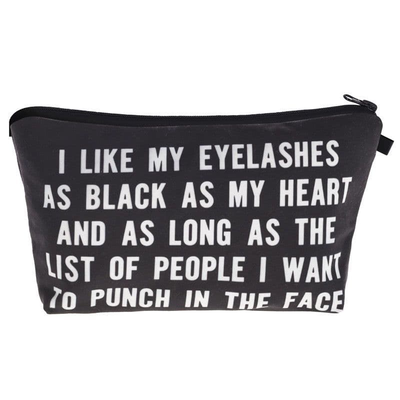 image-Letter Print Women's Cosmetic Clutch Multifunctional Storage Bag