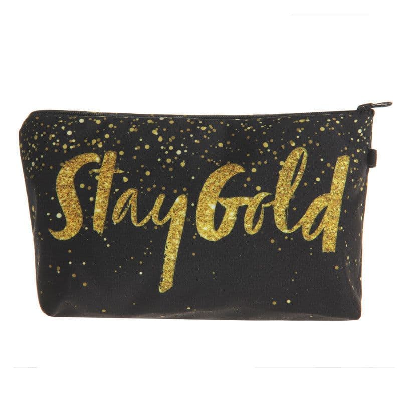 image-Letter Print Women's Cosmetic Clutch Multifunctional Storage Bag
