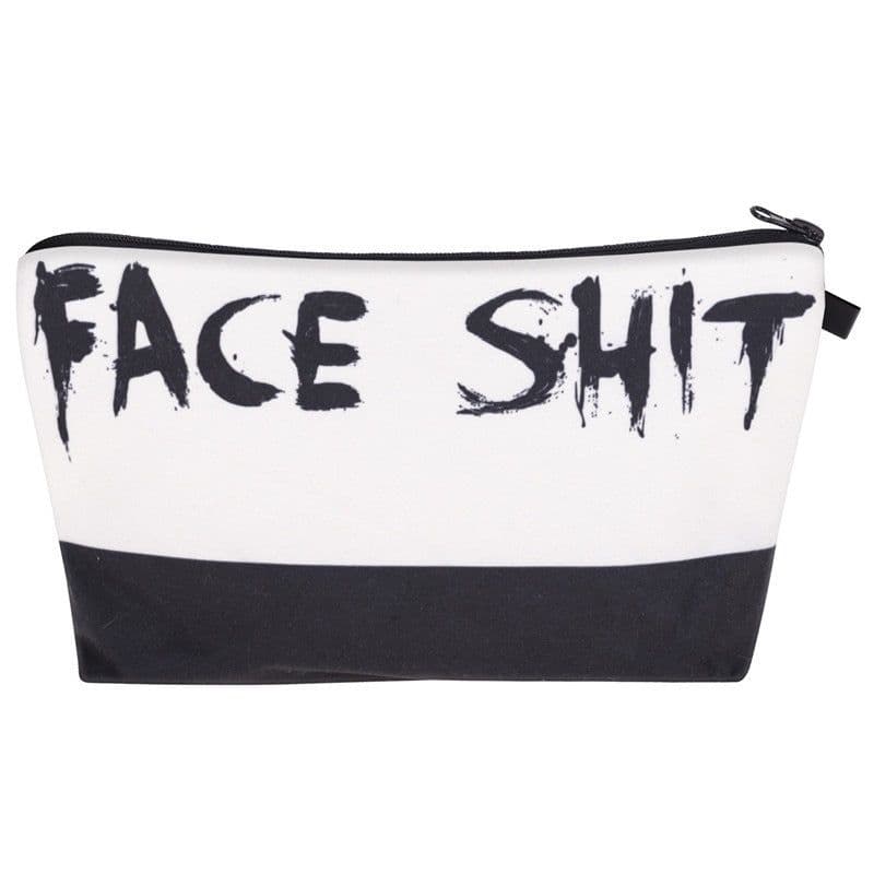 image-Letter Print Women's Cosmetic Clutch Multifunctional Storage Bag
