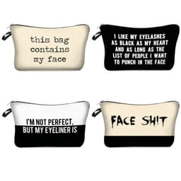 image-Letter Print Women's Cosmetic Clutch Multifunctional Storage Bag