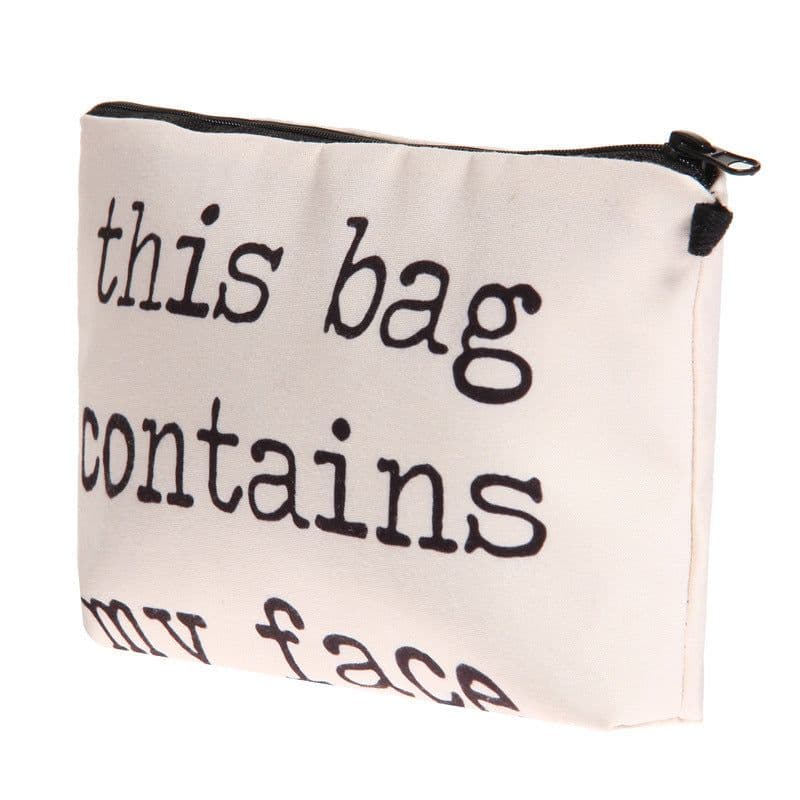 image-Letter Print Women's Cosmetic Clutch Multifunctional Storage Bag