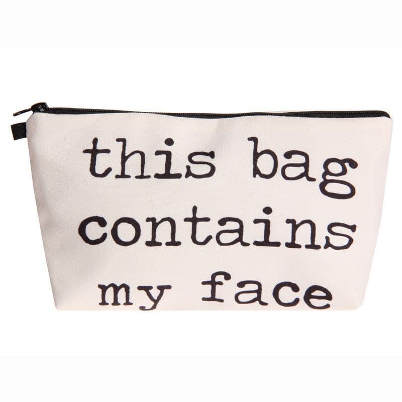 image-Letter Print Women's Cosmetic Clutch Multifunctional Storage Bag