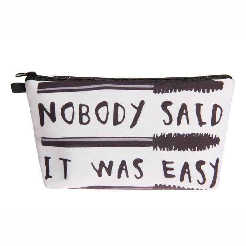 image-Letter Print Women's Cosmetic Clutch Multifunctional Storage Bag