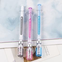 image-Creative Syringe Gel Realistic Syringe Ballpoint Student Stationery Ball Pen