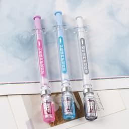 image-Creative Syringe Gel Realistic Syringe Ballpoint Student Stationery Ball Pen