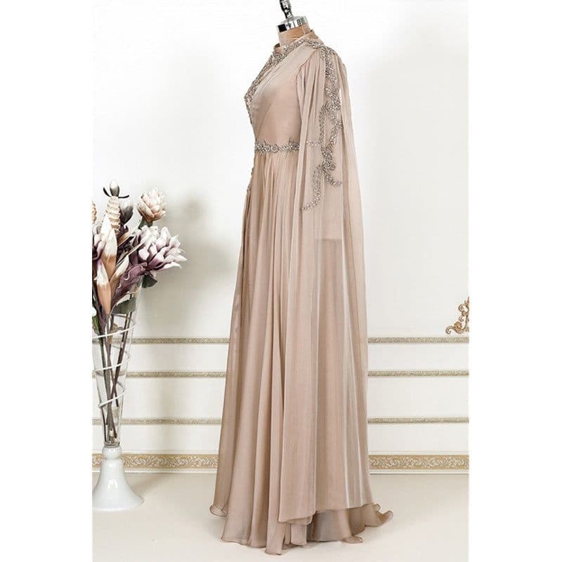 image-Champagne Muslim Evening Dress Formal Party