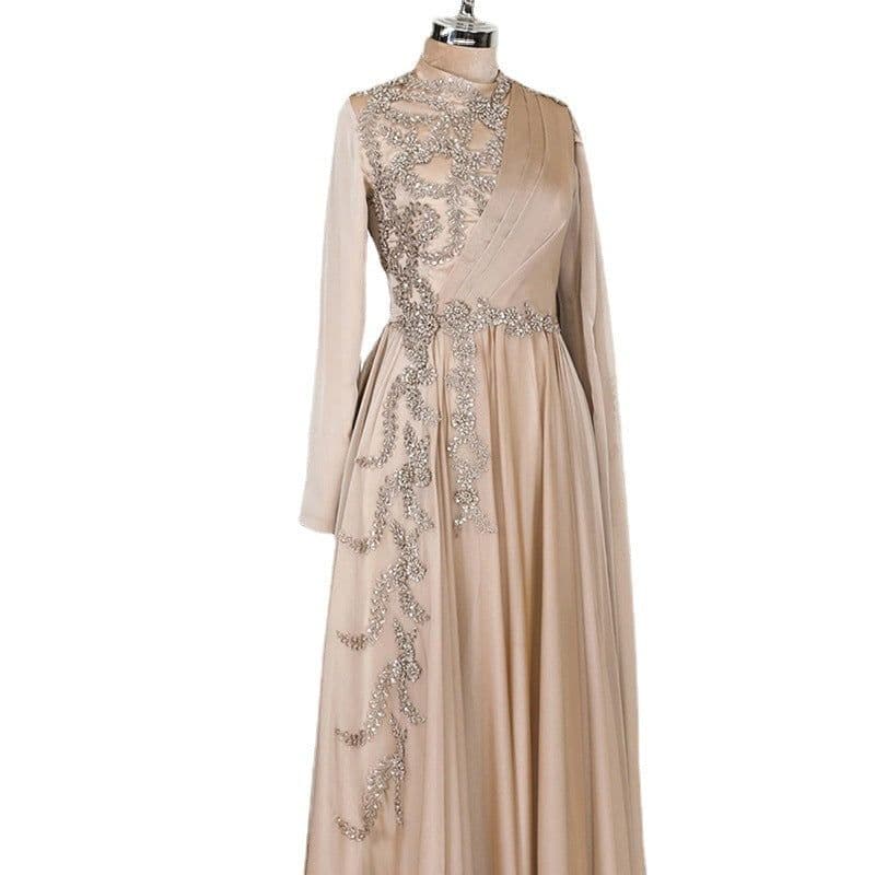 image-Champagne Muslim Evening Dress Formal Party
