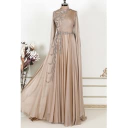 image-Champagne Muslim Evening Dress Formal Party
