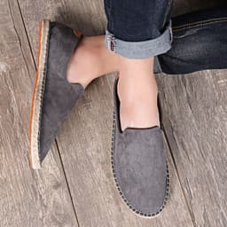 image-Men's Straw Woven Hemp Rope Shoes Fisherman Slip-on Canvas Shoes