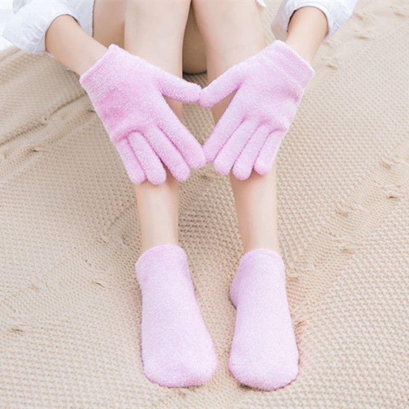 image-Spa Gel Gloves Sock Hand Mask Foot Mask Foot Cracked Skin Care Moisturizing Treatment Exfoliating Remove Dead Hand Care