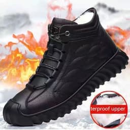 image-Men's Cotton Shoes Fleece-lined Winter New