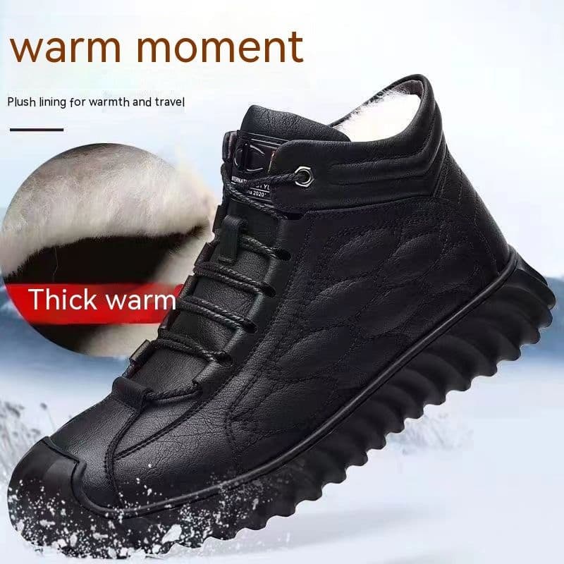 image-Men's Cotton Shoes Fleece-lined Winter New