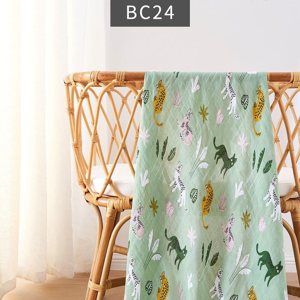 image-Summer Thin Newborn Baby Bamboo Cotton Baby's Blanket Bath Towel