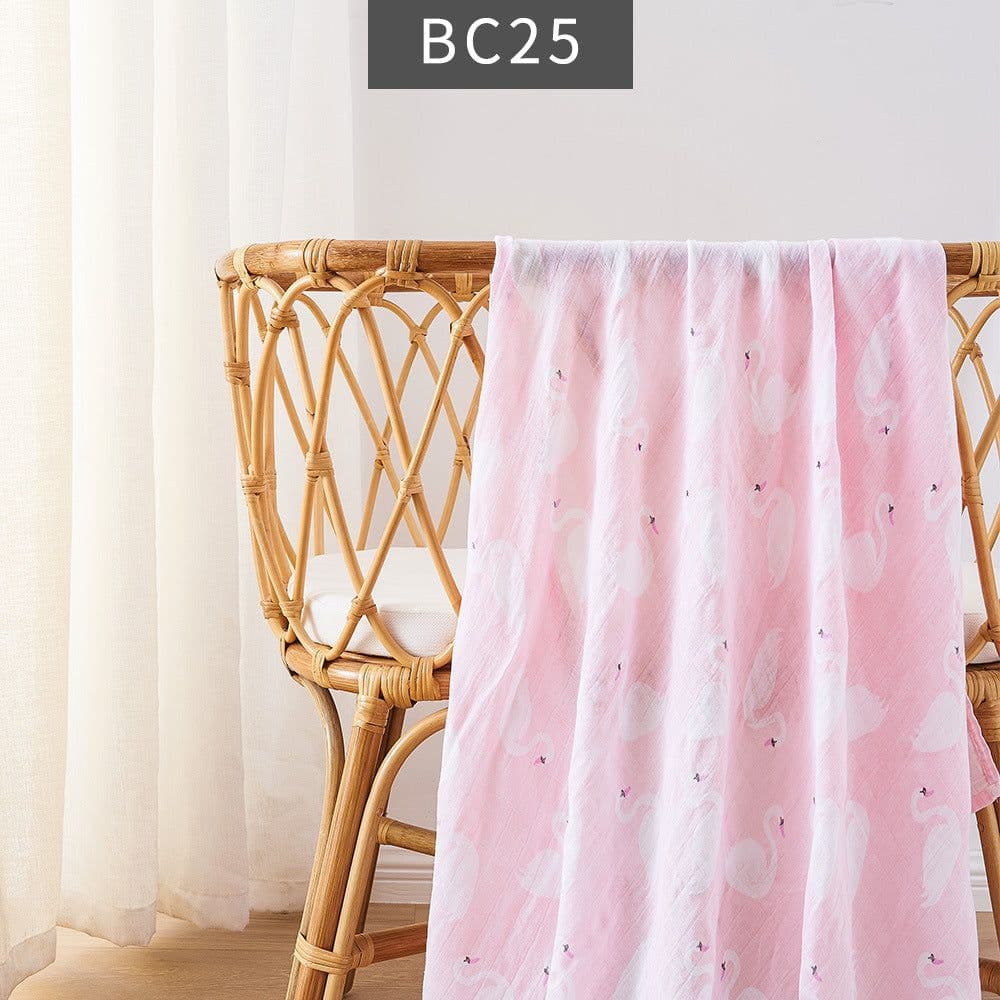 image-Summer Thin Newborn Baby Bamboo Cotton Baby's Blanket Bath Towel